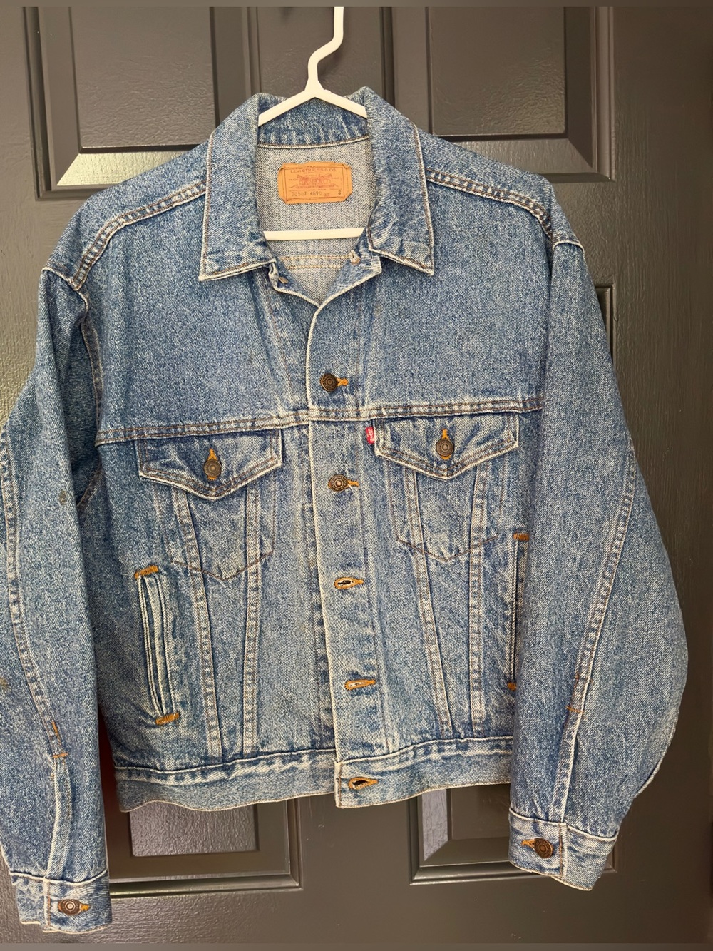 Vintage 80s Levi’s 70507 Denim Trucker Jacket Shoot Alaska Film Logo Small - Picture 7 of 14